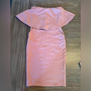 Light pink/mauve mini strapless tight dress size small